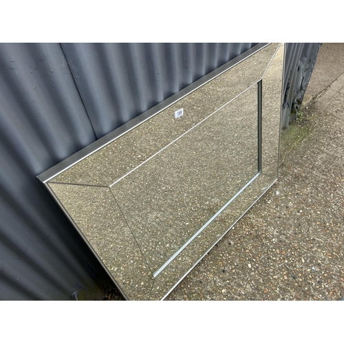 189 - A large modern overmantle mirror 120x90