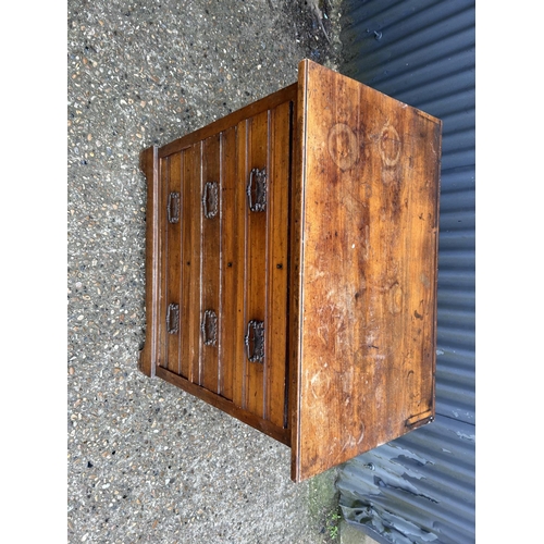 197 - A satinwood chest of three drawers