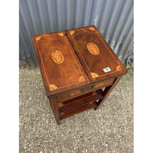 199 - A Georgian inlaid mahogany work table AF