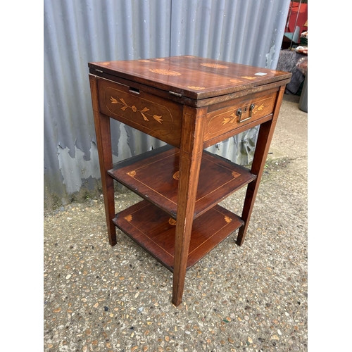 199 - A Georgian inlaid mahogany work table AF