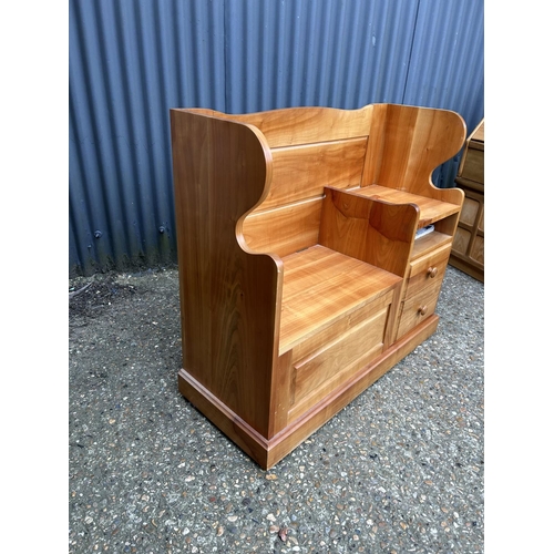 219 - A cherrywood hall seat crafted from a Kent Cherry Tree 100x30x90