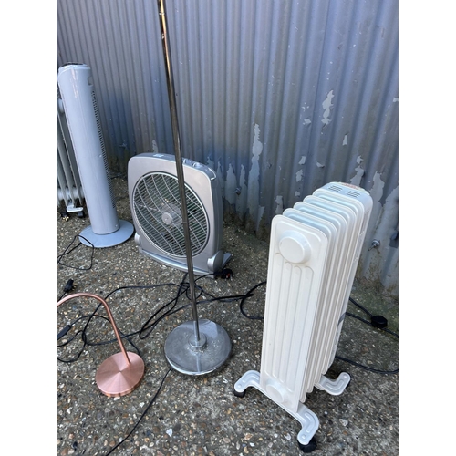 27 - Two heaters, two fans, two lamps