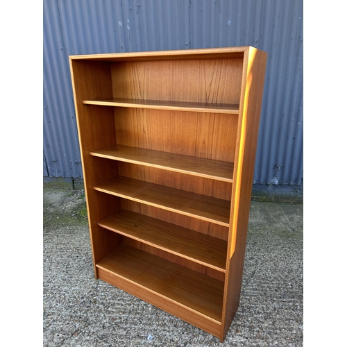 4 - An open fronted teak bookcase by TURNRIDGE 90x28x140