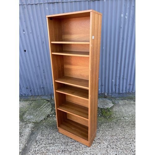 5 - A teak open fronted bookcase by TAPLEYc 33 56x26x170