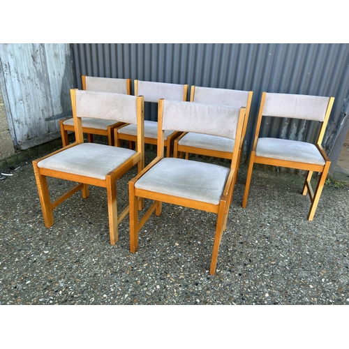 50 - A set of 6 Danish teak framed chairs marked FARSTRUP