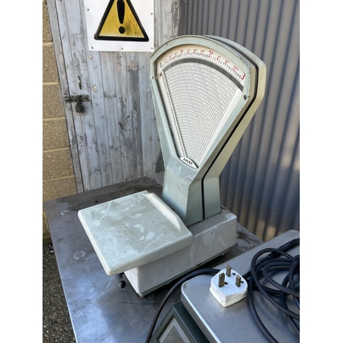 99 - Two sets of avery butchers shop scales