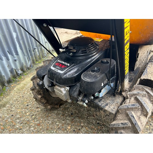 400a - A petrol powered site barrow fitted with honda motor with additional bin - running and working order