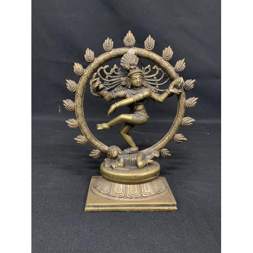 460 - Oriental bronze Deity, height 25cms