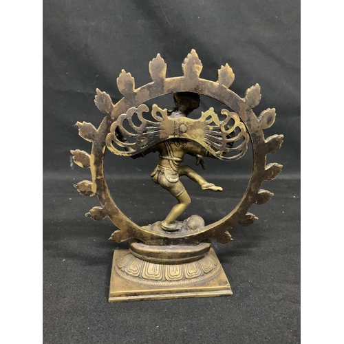 460 - Oriental bronze Deity, height 25cms