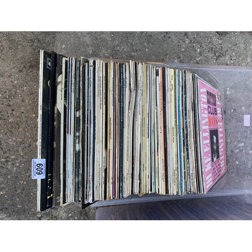 609 - 3 trays of LP records