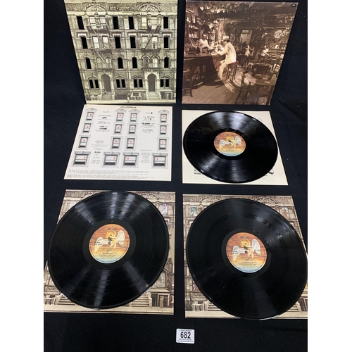 682 - Led Zeppelin Physical Graffitt Album dated 1975 (near mint condition) and In Through The Out Door Al... 