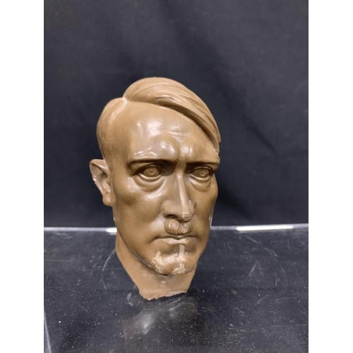 710 - Signed Hitler Bust, height 12 cms