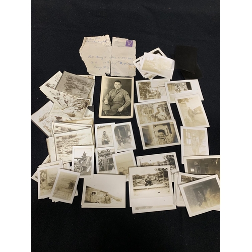 717 - WW2 Envelope with photographs of The Marine That Took Them including photos of himself