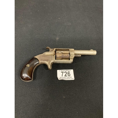 726 - Hopkins and Allen No2 1871 Blue Jacket revolver, Calibre .32