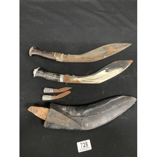 728 - Two Kukhri Knives