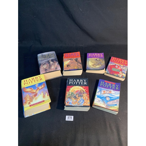 878 - Harry Potter Books: 2 First Editions and five Paperbacks