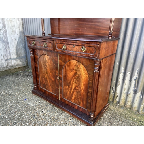 205 - A Victorian mahogany chiffonier sideboard 110x45x160