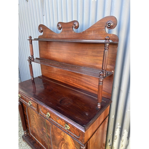 205 - A Victorian mahogany chiffonier sideboard 110x45x160