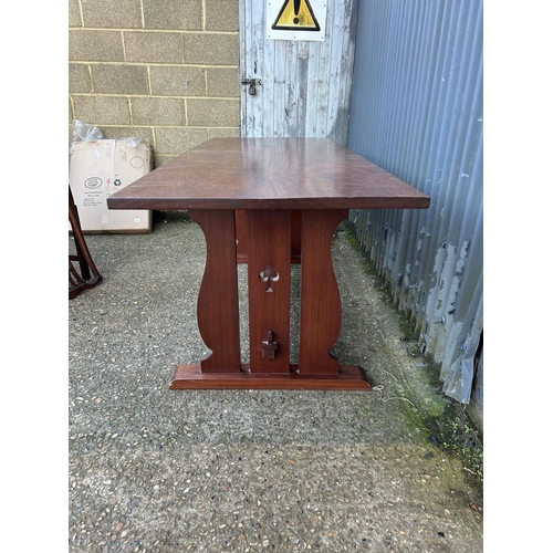 222 - A bespoke mahogany refectory style dining table 200x75x76