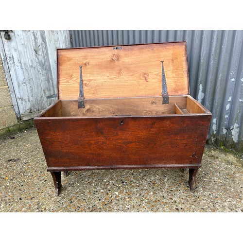 228 - An Antique elm coffer