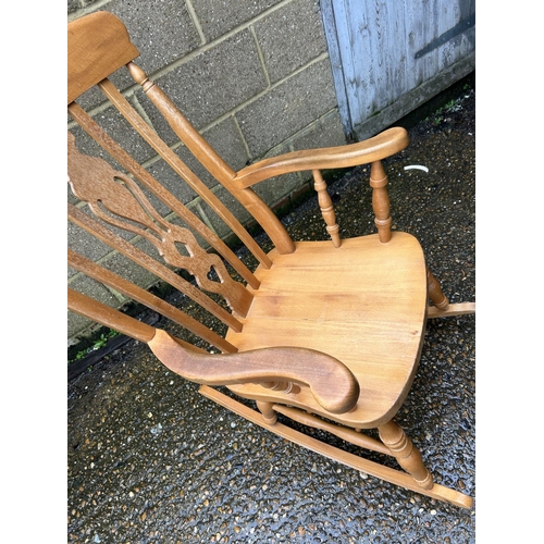 127 - A farmhouse style Windsor rocker chair