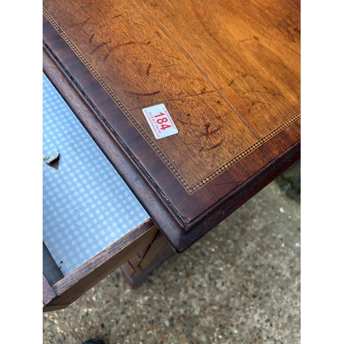 184 - A mahogany chest of five drawers (cut to two sections)  103 x 53 x 98 cms