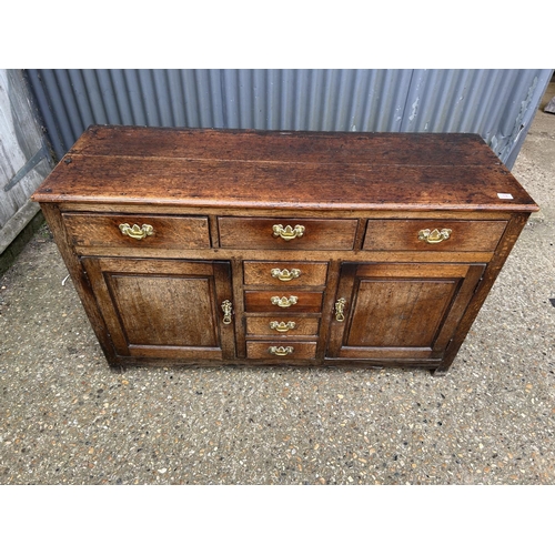 19 - An 18th century oak sideboard / dresser base  144x50x88