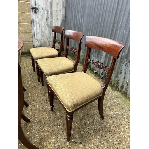 201 - Good Set of six Victorian mahogany bar back dining chairs