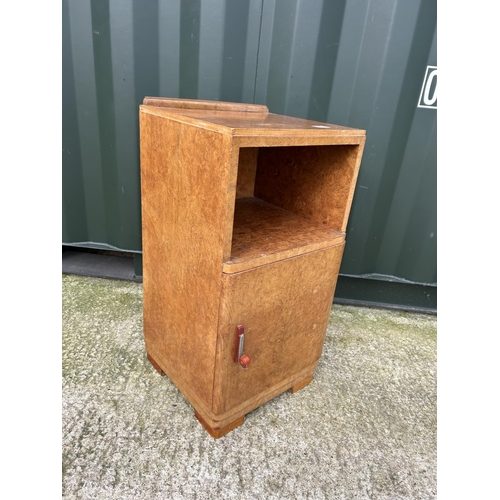 256 - A deco style walnut bedside