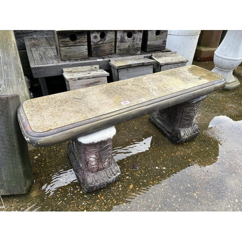 341 - Concrete garden bench seat