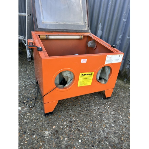 381 - A 240v shot blasting cabinet