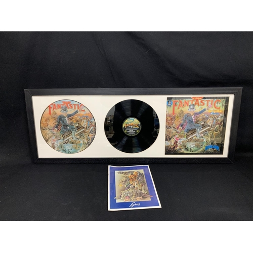 551 - Elton John 'Captain Fantastic' rare picture disc and original LP sleeve and Lyric sheet 107 x 40cms