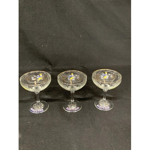 554 - Set of 3 Babycham glasses