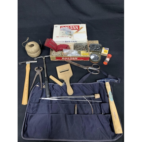 589 - Quantity of upholstery tools and equipment