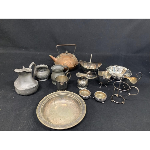 603 - Silver plated ware, Pewter and metalware