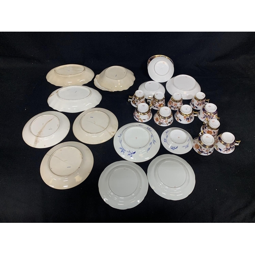 612 - 6 x Spode 3716 bird plates, assorted Spode Teaware and other assorted plates