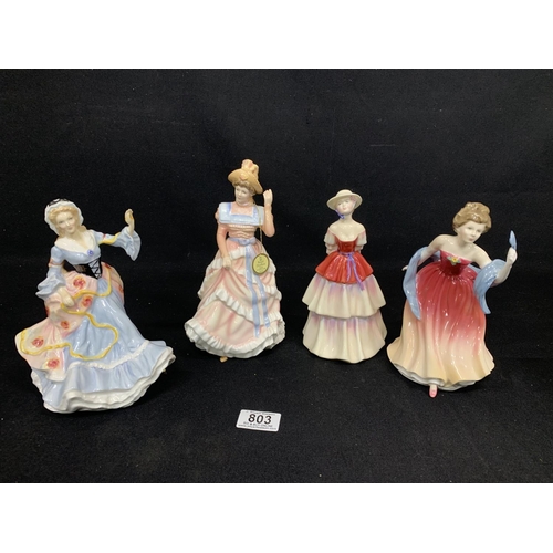 803 - Four Doulton Lady figures height 20 cms