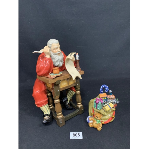 805 - Large unnamed Santa Claus Figure height 30 cms and present ornament