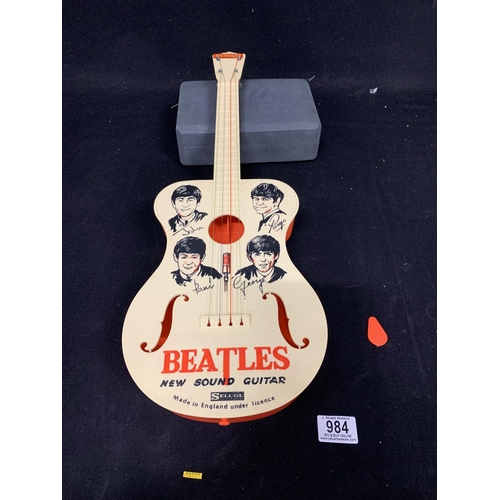 984 - Beatles New Sound Toy Guitar 1964/65 with plectrum