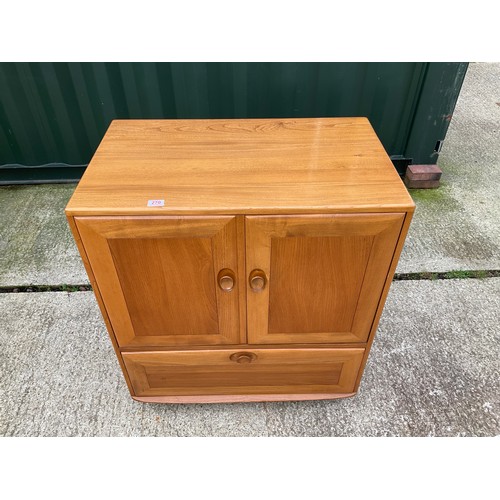 270 - A mid century Ercol light elm media cabinet