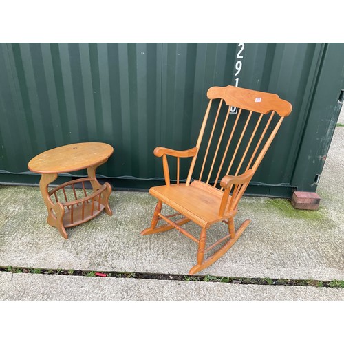 278 - Rocking chair and side table