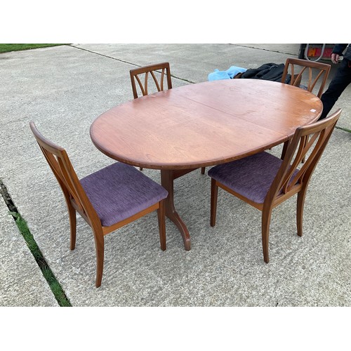 279 - A g plan teak table and four chairs