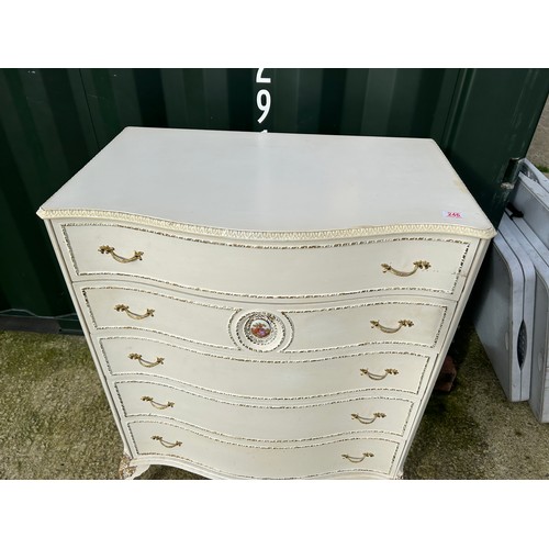 246 - A French white and gold painted chest 83x50x110