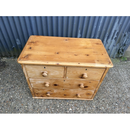 101 - A pine chest of four drawers 84x47x 64