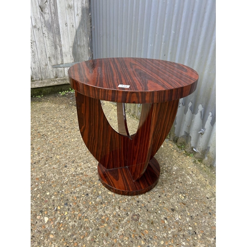 140 - A Birds Eye maple veneer  deco style walnut occasional table