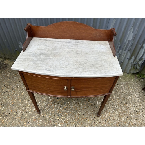 160 - A mahogany marble top washstand  77x50x77