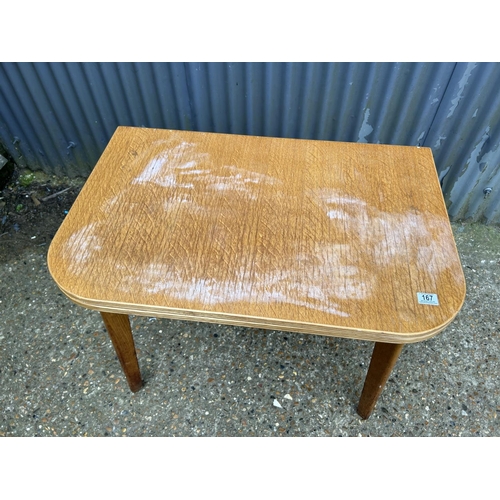 167 - A retro light oak fold over table