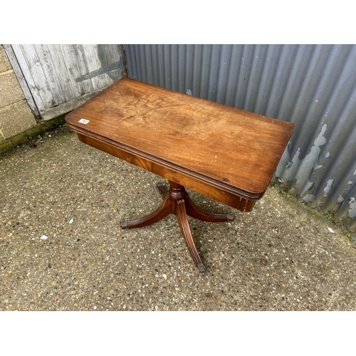 183 - A reproduction mahogany card table