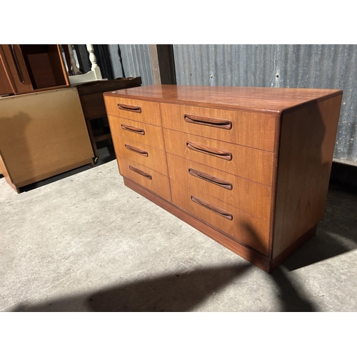 20 - A G Plan fresco lowboy chest of 8 drawers 142x45x72