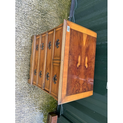 245 - A yew chest of five drawers 60x40x68